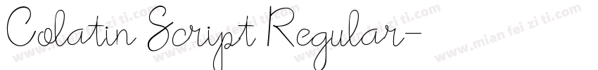Colatin Script Regular字体转换